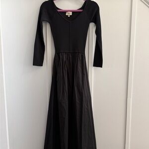 Tuckernuck Black Maxi Dress with Long Sleeves